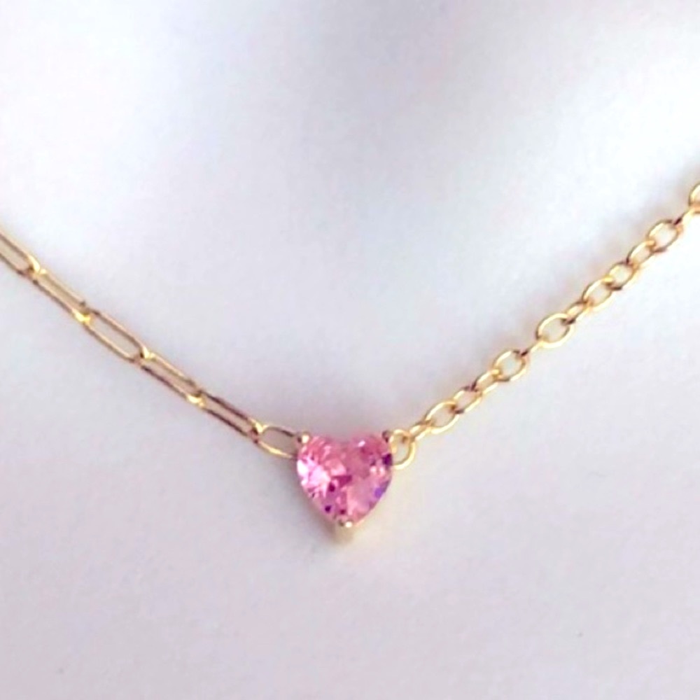 Gold Plated-Silver Sterling 925 heart ❤️ necklace